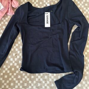 Garage Women's Dark Blue Long Sleeve Bodysuit
